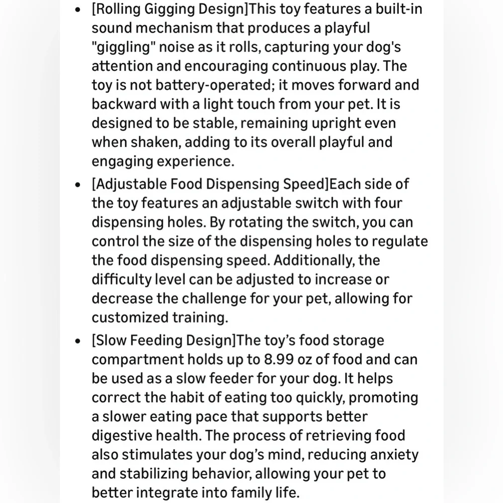 Large dog treat dispensing rolling bone toy Orange giggling sound $120 new